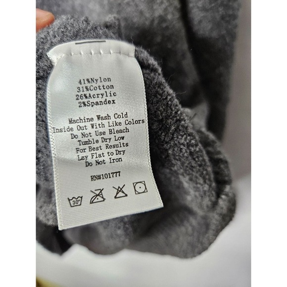 Alpine Design 1/4 Zip Long Sleeve MockNeck Pullover Sweater Gray Warm Men's XL - Picture 7 of 7